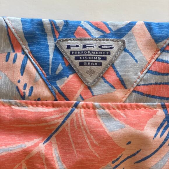 Columbia PFG Tidal II Shorts Womens Size 1X Blue Peach Tropical Fishing Boating - Picture 4 of 10